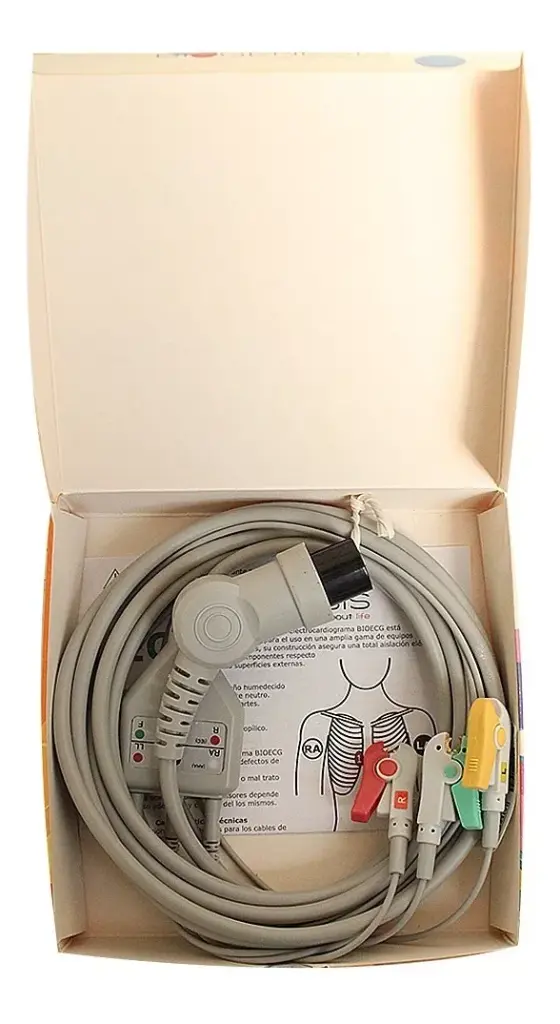 CABLE P/ ECG TIPO PINZA DE 3 DERIVACIONES COMPATIBLE MORIYA BIOECG.BC.C3D