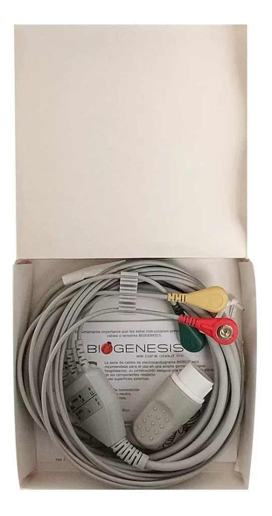 Cable Ecg De 3 Derivaciones Tipo Snap Compatible Philips/hp