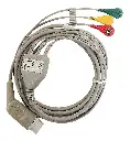 Cable Ecg De 3 Derivaciones Tipo Snap Compatible Philips/hp