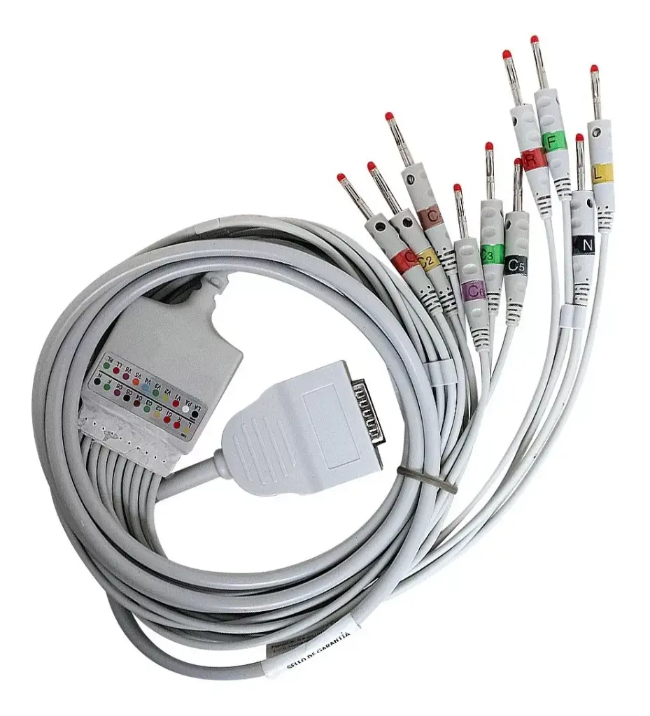 Cable Ecg 10 Derivaciones Tipo Plug Bioecg.bu.p10f