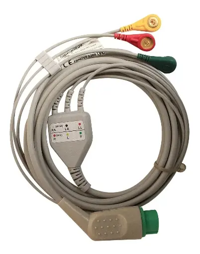 [07502308296206] Cable De Ecg De 3 Derivaciones Tipo Snap Compatible Mennen