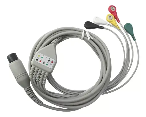 [07502308296503] Cable Ecg De 5 Derivaciones Tipo Snap P/ Monitor Bci