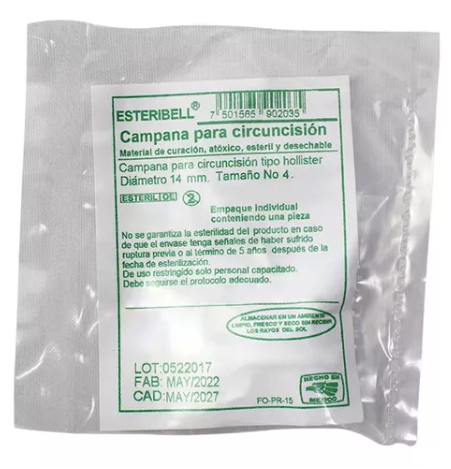 [P8696] CAMPANA PARA CIRCUNCISIÓN TIPO HOLLISTER 14 MM DE DIÁMETRO 