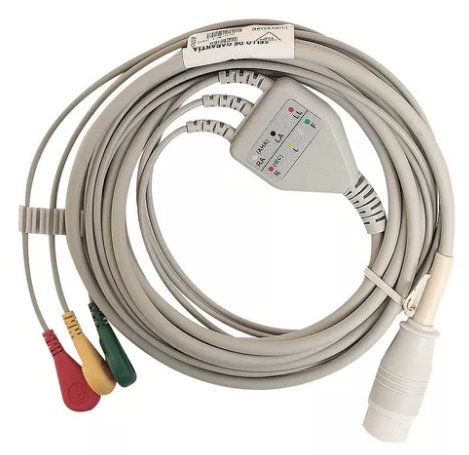 [07502308296398] CABLE ECG DE 3 DERIVACIONES TIPO SNAP COMPATIBLE PHILIPS/HP BIOECG.HP2.S3F 
